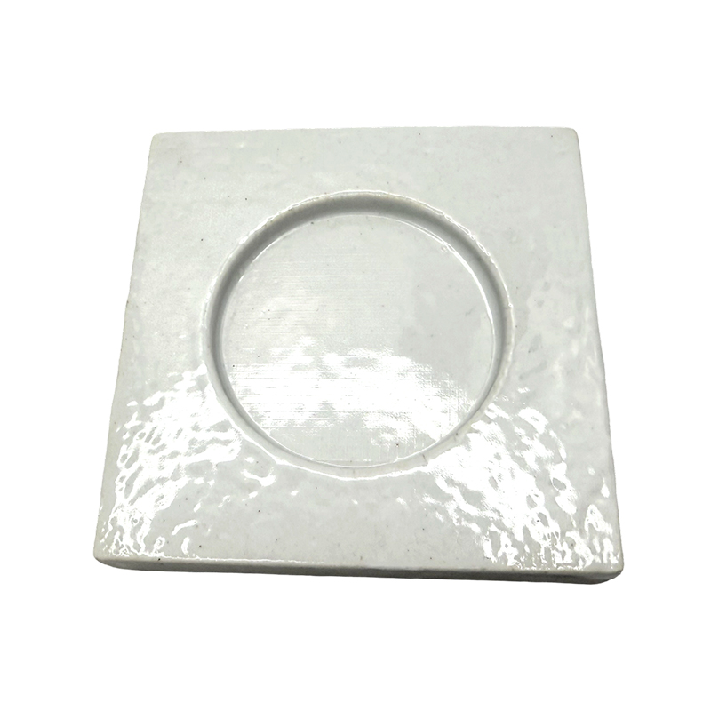 Laboratory use 1 holes porcelain ceramic white color reaction plate